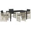 vidaXL Ensemble de salle &agrave; manger pour jardin 5 pc Gris clair