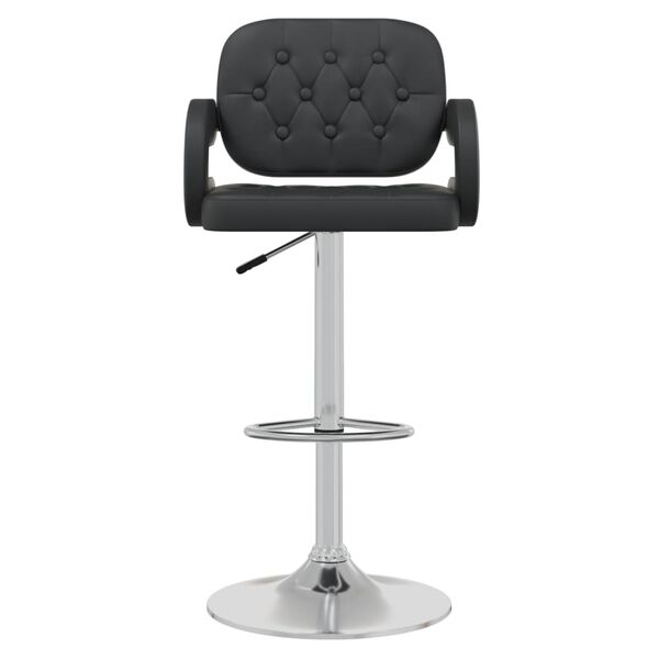 vidaXL Tabourets de bar lot de 2 noir similicuir