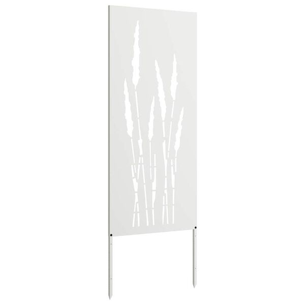 vidaXL Écran de confidentialité de jardin Floral Blanc 50 x 140 cm