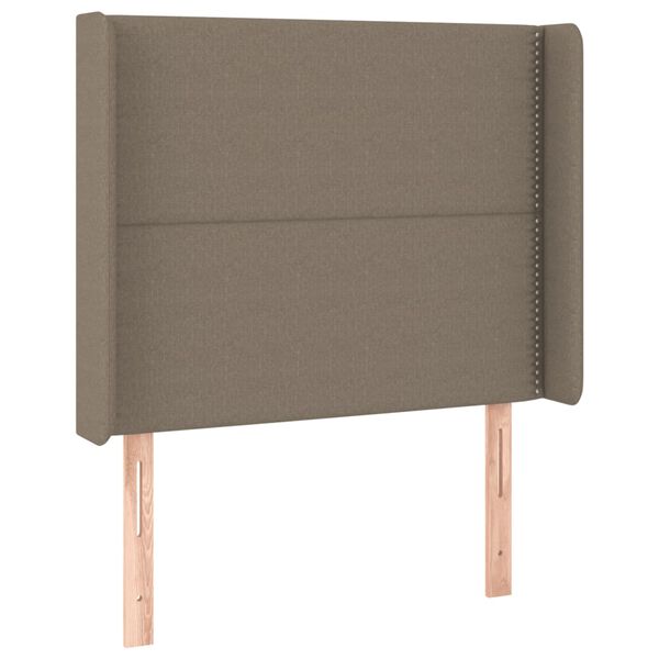 vidaXL T&ecirc;te de lit &agrave; LED Taupe 103x16x118/128 cm Tissu