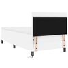 vidaXL Lit &agrave; ressorts avec matelas Blanc 100 x 200 cm Simili cuir