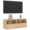 vidaXL Meuble TV mural chêne sonoma 80x30x30 cm bois d'ingénierie