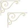 vidaXL Supports d'&eacute;tag&egrave;re murale 2 pc Blanc antique 12,5 x 17 x 3 cm