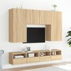 vidaXL Meuble TV mural chêne sonoma 80x30x30 cm bois d'ingénierie