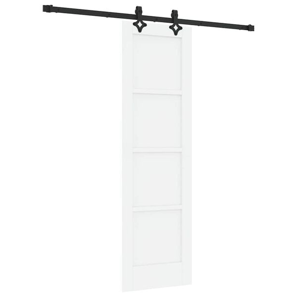 vidaXL Porte coulissante Blanc et Noir 61 x 198,5 cm Pin massif