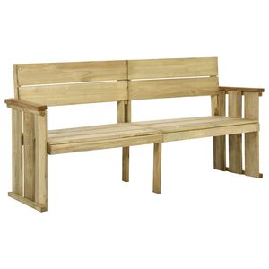 vidaXL Banc de jardin 172 cm bois de pin impr&eacute;gn&eacute;