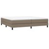 vidaXL Sommier &agrave; lattes de lit avec matelas Taupe 200x200 cm Tissu