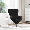 vidaXL Fauteuil œuf Noir 63 x 73 x 90 cm Velours