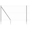 vidaXL Poteau de clôture. Gris 100 x 1,6 m (maillage de 50 mm)