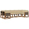 vidaXL Ensemble de canap&eacute;s d'ext&eacute;rieur 7 pcs Naturel et Beige