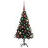vidaXL Sapin de No&euml;l avec 150 LED avec support Noir 120 cm PVC