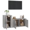vidaXL Ensemble de meubles TV 2 pcs gris b&eacute;ton bois d'ing&eacute;nierie