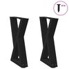 vidaXL Pieds de table basse 2 pi&egrave;ces Noir 28 x (42-43,3) cm Acier