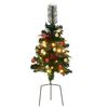 vidaXL Arbre de No&euml;l artificiel pr&eacute;-&eacute;clair&eacute; d'all&eacute;e 2 pcs 76 cm PVC