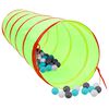 vidaXL Tunnel de jeu pour enfants avec 250 balles Vert 175cm Polyester
