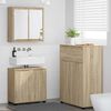 vidaXL Ensemble de mobilier de salle de bain 3 pcs Ch&ecirc;ne Sonoma