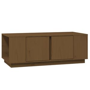 vidaXL Table basse Marron miel 110x50x40 cm Bois massif de pin