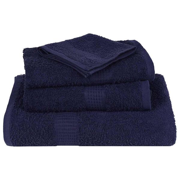 vidaXL Serviettes de douche FROGN 2 pcs bleu marine 70x140 cm 360 g/m&sup2;