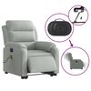vidaXL Fauteuil inclinable de massage électrique gris clair velours