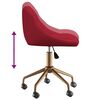 vidaXL Chaises &agrave; manger pivotantes lot de 2 rouge bordeaux velours