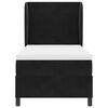 vidaXL Lit &agrave; ressorts avec matelas Noir 200 x 80 cm Polyester