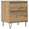 vidaXL Table de chevet ch&ecirc;ne artisanal 40x35x50 cm bois d&rsquo;ing&eacute;nierie