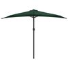 vidaXL Parasol de balcon avec mât en aluminium Vert 300x155 cm Demi
