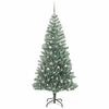 vidaXL Arbre de No&euml;l artificiel floconn&eacute; de neige avec lumi&egrave;re LED