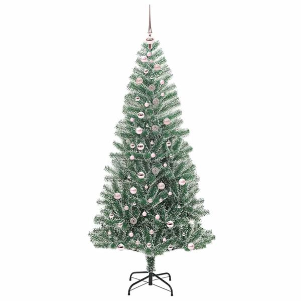 vidaXL Arbre de No&euml;l artificiel floconn&eacute; de neige avec lumi&egrave;re LED