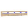 vidaXL Meuble TV avec lumi&egrave;res LED Ch&ecirc;ne sonoma 240x35x40 cm