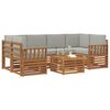 vidaXL Ensemble de canap&eacute;s d'ext&eacute;rieur 7 pcs Gris Naturel et Clair