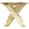 vidaXL Ensemble &agrave; manger de jardin 5 pcs Bois de pin impr&eacute;gn&eacute;