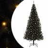 vidaXL Sapin de No&euml;l avec 300 LED avec support Noir 180 cm PVC