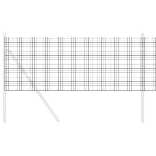 vidaXL Clôture en fil soudé Gris 0.8 x 25 m Acier