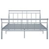 vidaXL Cadre de lit sans matelas gris m&eacute;tal 140x200 cm