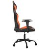 vidaXL Chaise de jeu de massage Noir et orange Similicuir