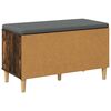 vidaXL Banc d'entr&eacute;e avec coussin Ch&ecirc;ne fum&eacute; 80 x 38 x 46 cm