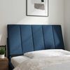 vidaXL Coussin de tête de lit Hanko bleu 100 cm tissu