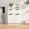 vidaXL Buffet Blanc brillant 60x30x70 cm Bois d'ing&eacute;nierie