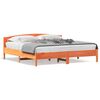 vidaXL Cadre de lit sans matelas cire marron 200x200cm bois pin massif