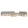 vidaXL Ensemble de canap&eacute;s d'ext&eacute;rieur 7 pc Blanc et gris clair