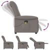 vidaXL Fauteuil de massage inclinable Taupe Tissu