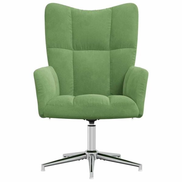 vidaXL Chaise de relaxation Vert clair Velours