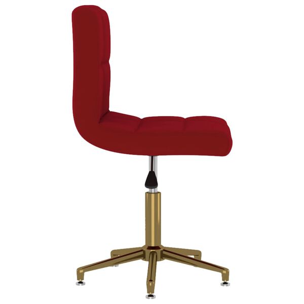 vidaXL Chaise pivotante de salle &agrave; manger Rouge bordeaux Velours
