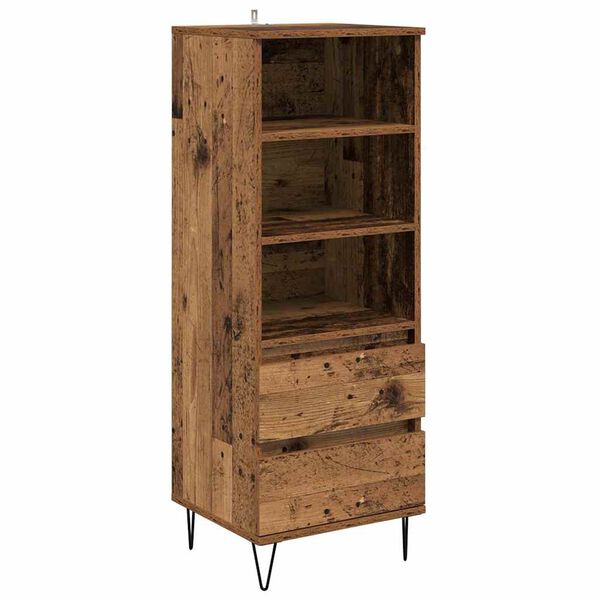 vidaXL Haut Armoire Bois Ancien 40 x 36 x 110 cm Bois d'ing&eacute;nierie