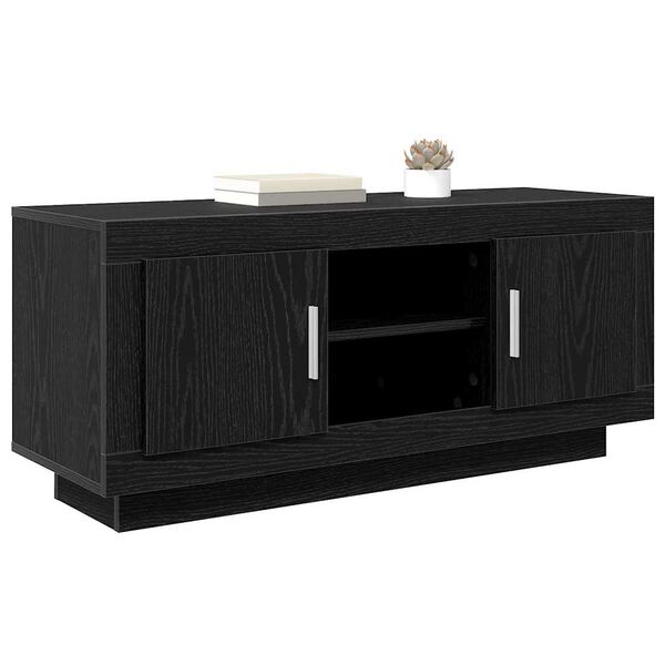 vidaXL Meuble TV Ch&ecirc;ne noir 102 x 35 x 45 cm Bois d'ing&eacute;nierie