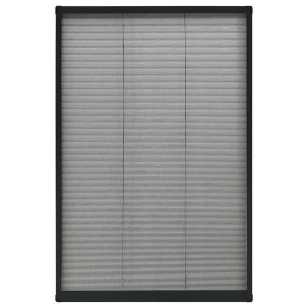 vidaXL Moustiquaire pliss&eacute;e pour fen&ecirc;tre Aluminium Anthracite 80x160cm