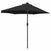 vidaXL Parasol de jardin Noir 294 x 150 x 223 cm tissu