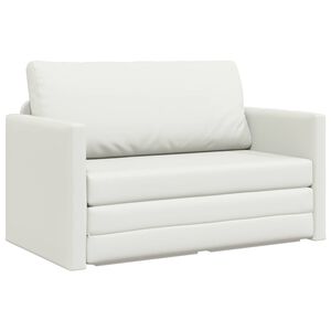 vidaXL Canap&eacute;-Lit Blanc 124 x 71 x 78 cm Simili cuir