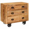 vidaXL Meuble d'appoint Marron 70 x 38 x 63 cm bois de manguier massif